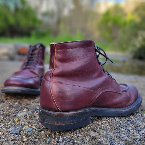 Role Club Townsman Lace Boots in Horween Color 8 Shell Cordovan