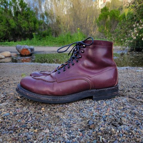 Role Club Townsman Lace Boots in Horween Color 8 Shell Cordovan