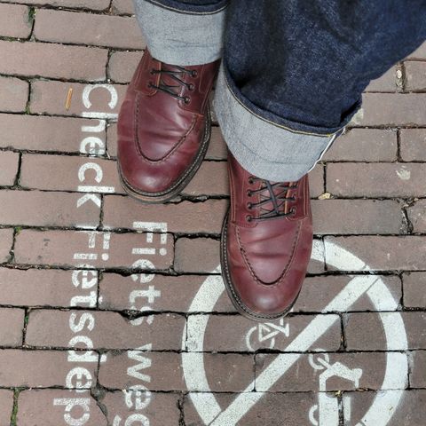 Role Club Townsman Lace Boots in Horween Color 8 Shell Cordovan