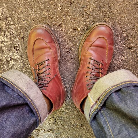 View photo of Role Club Townsman Lace Boots in Horween Color 8 Shell Cordovan