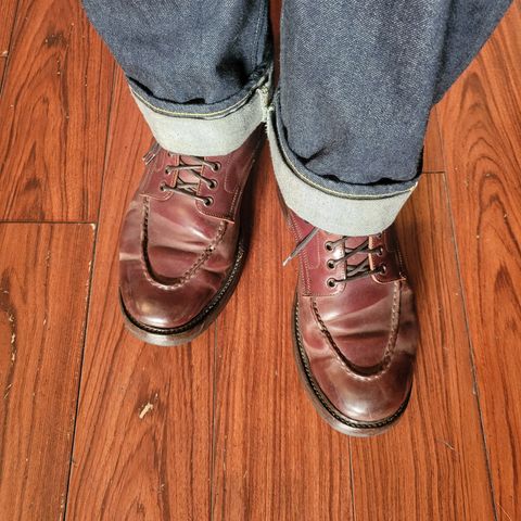 View photo of Role Club Townsman Lace Boots in Horween Color 8 Shell Cordovan