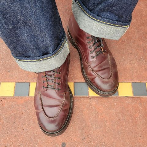 View photo of Role Club Townsman Lace Boots in Horween Color 8 Shell Cordovan