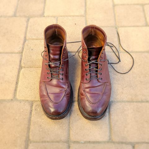 View photo of Role Club Townsman Lace Boots in Horween Color 8 Shell Cordovan