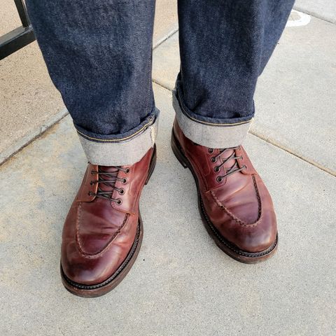 View photo of Role Club Townsman Lace Boots in Horween Color 8 Shell Cordovan