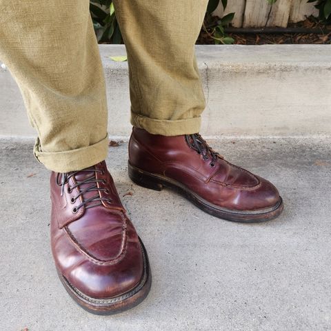 Role Club Townsman Lace Boots in Horween Color 8 Shell Cordovan