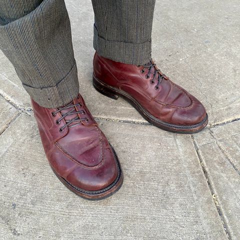 Role Club Townsman Lace Boots in Horween Color 8 Shell Cordovan