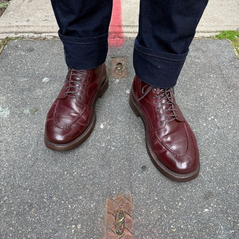 Role Club Townsman Lace Boots in Horween Color 8 Shell Cordovan