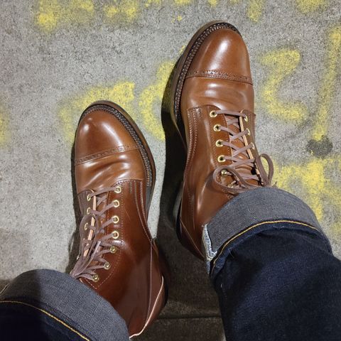 White Kloud Blucher.87 in Leder Ogawa Coffee Shell Cordovan