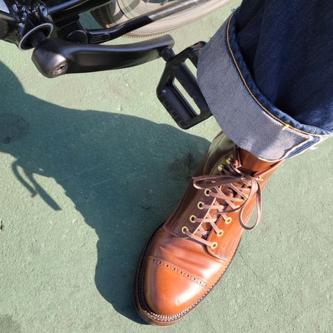 White Kloud Blucher.87 in Leder Ogawa Coffee Shell Cordovan