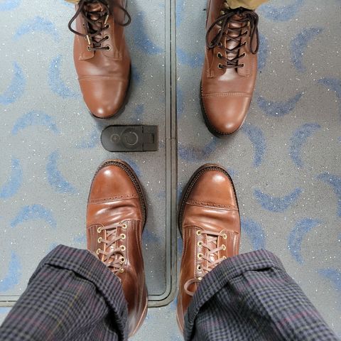 White Kloud Blucher.87 in Leder Ogawa Coffee Shell Cordovan