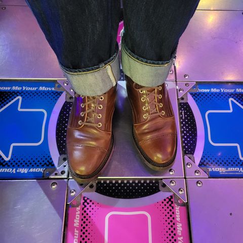 White Kloud Blucher.87 in Leder Ogawa Coffee Shell Cordovan