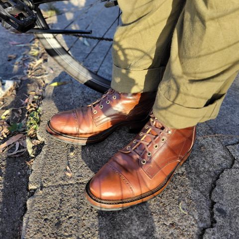 White Kloud Blucher.87 in Leder Ogawa Coffee Shell Cordovan