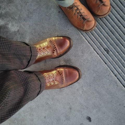 White Kloud Blucher.87 in Leder Ogawa Coffee Shell Cordovan