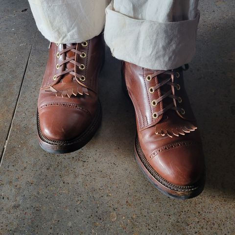 White Kloud Blucher.87 in Leder Ogawa Coffee Shell Cordovan