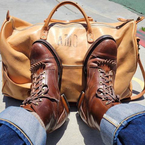 White Kloud Blucher.87 in Leder Ogawa Coffee Shell Cordovan