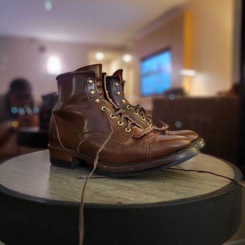 White Kloud Blucher.87 in Leder Ogawa Coffee Shell Cordovan