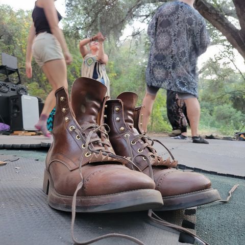 White Kloud Blucher.87 in Leder Ogawa Coffee Shell Cordovan