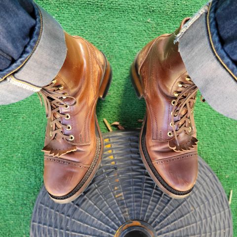 White Kloud Blucher.87 in Leder Ogawa Coffee Shell Cordovan