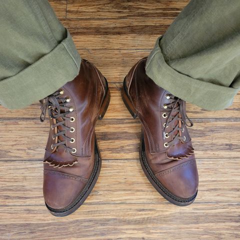 White Kloud Blucher.87 in Leder Ogawa Coffee Shell Cordovan