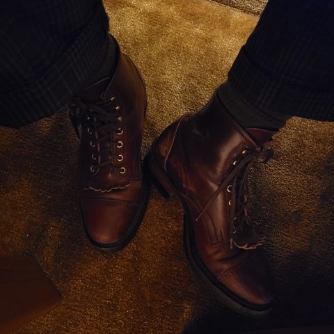 White Kloud Blucher.87 in Leder Ogawa Coffee Shell Cordovan