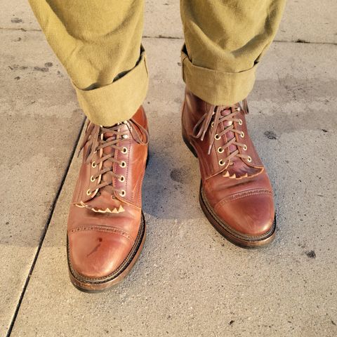 White Kloud Blucher.87 in Leder Ogawa Coffee Shell Cordovan