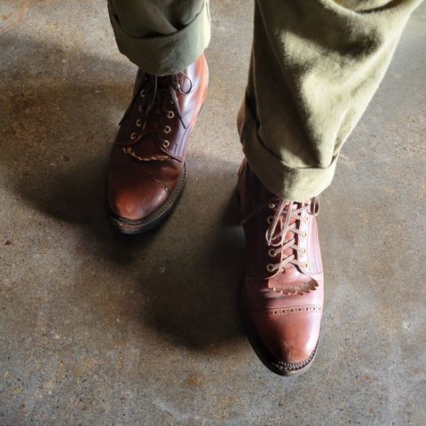 White Kloud Blucher.87 in Leder Ogawa Coffee Shell Cordovan
