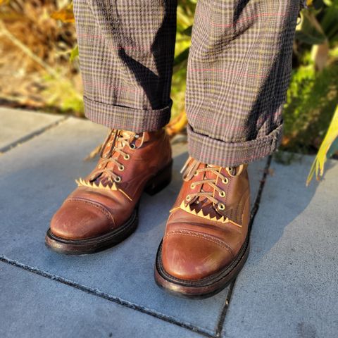 White Kloud Blucher.87 in Leder Ogawa Coffee Shell Cordovan