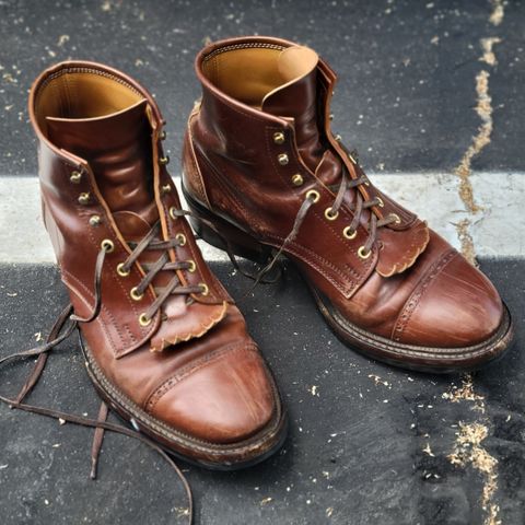 White Kloud Blucher.87 in Leder Ogawa Coffee Shell Cordovan