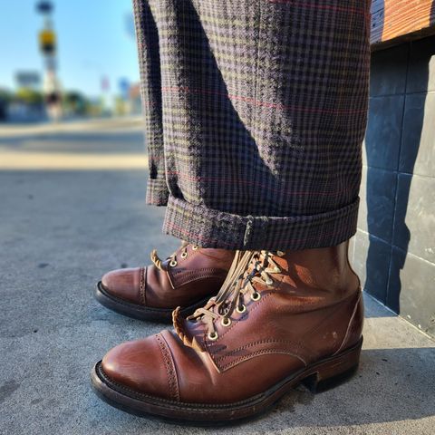 White Kloud Blucher.87 in Leder Ogawa Coffee Shell Cordovan