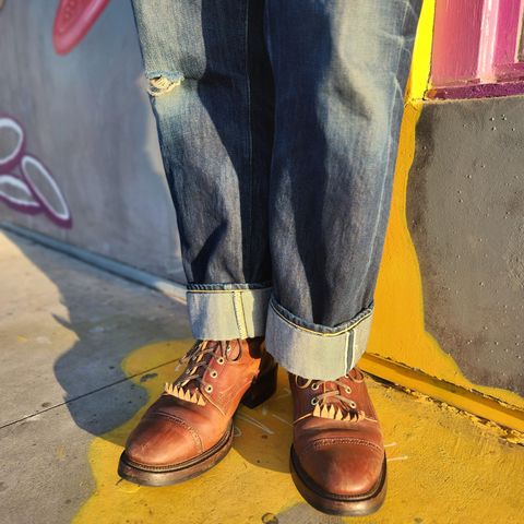 White Kloud Blucher.87 in Leder Ogawa Coffee Shell Cordovan
