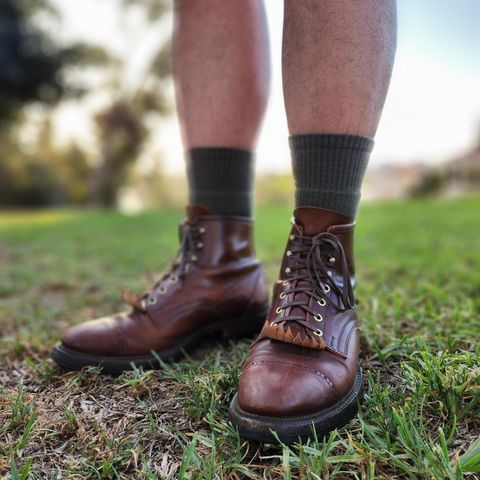 White Kloud Blucher.87 in Leder Ogawa Coffee Shell Cordovan