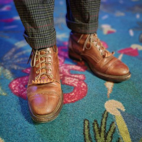 White Kloud Blucher.87 in Leder Ogawa Coffee Shell Cordovan