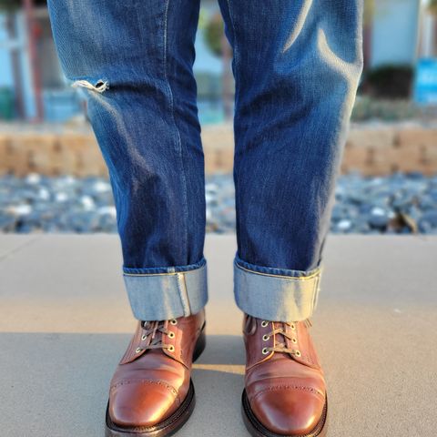 White Kloud Blucher.87 in Leder Ogawa Coffee Shell Cordovan