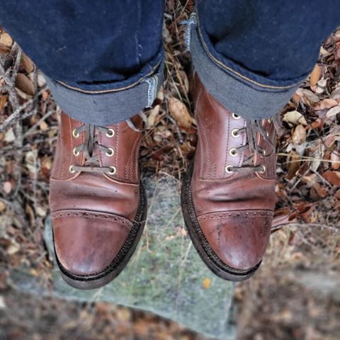 White Kloud Blucher.87 in Leder Ogawa Coffee Shell Cordovan