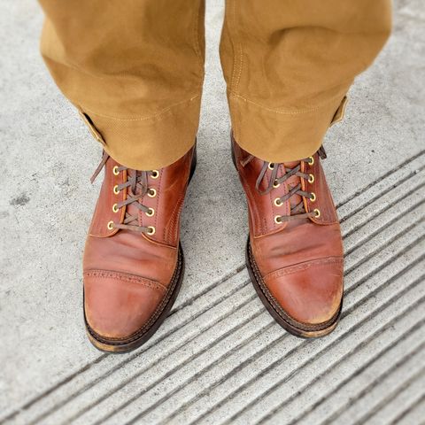White Kloud Blucher.87 in Leder Ogawa Coffee Shell Cordovan