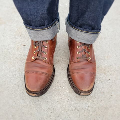 White Kloud Blucher.87 in Leder Ogawa Coffee Shell Cordovan