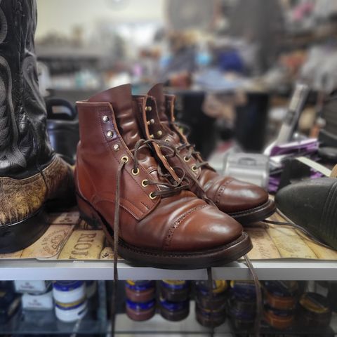 White Kloud Blucher.87 in Leder Ogawa Coffee Shell Cordovan