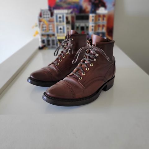 White Kloud Blucher.87 in Leder Ogawa Coffee Shell Cordovan