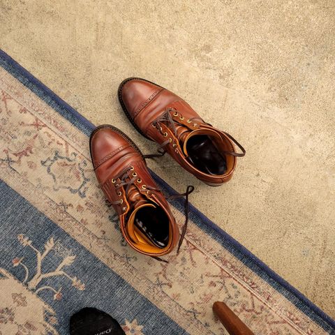 White Kloud Blucher.87 in Leder Ogawa Coffee Shell Cordovan