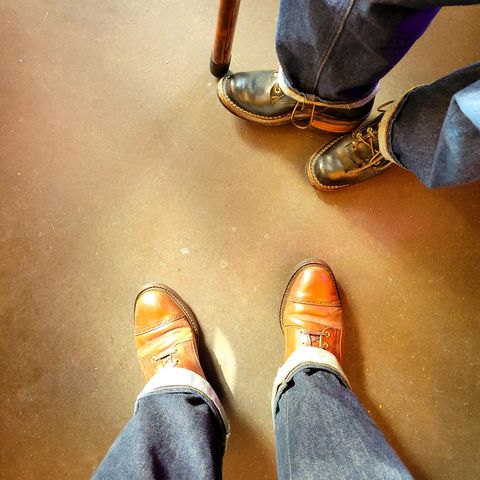 White Kloud Blucher.87 in Leder Ogawa Coffee Shell Cordovan