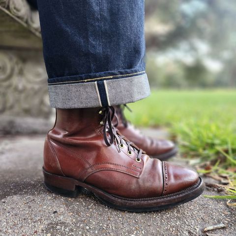 White Kloud Blucher.87 in Leder Ogawa Coffee Shell Cordovan