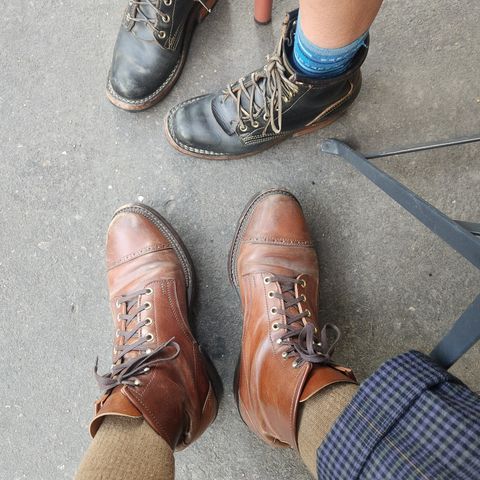 White Kloud Blucher.87 in Leder Ogawa Coffee Shell Cordovan