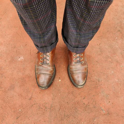 White Kloud Blucher.87 in Leder Ogawa Coffee Shell Cordovan