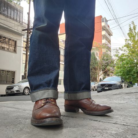 White Kloud Blucher.87 in Leder Ogawa Coffee Shell Cordovan