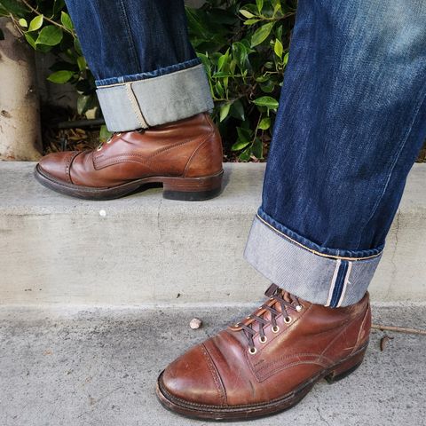 White Kloud Blucher.87 in Leder Ogawa Coffee Shell Cordovan