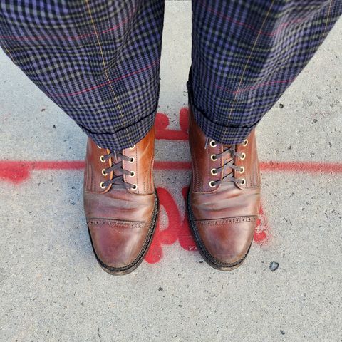 White Kloud Blucher.87 in Leder Ogawa Coffee Shell Cordovan