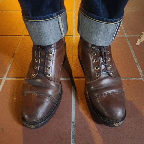 White Kloud Blucher.87 in Leder Ogawa Coffee Shell Cordovan