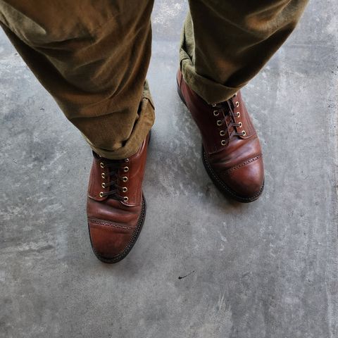 White Kloud Blucher.87 in Leder Ogawa Coffee Shell Cordovan