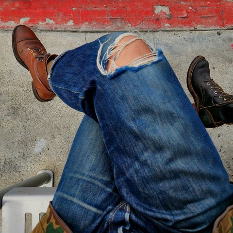 White Kloud Blucher.87 in Leder Ogawa Coffee Shell Cordovan
