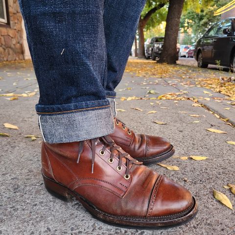 White Kloud Blucher.87 in Leder Ogawa Coffee Shell Cordovan